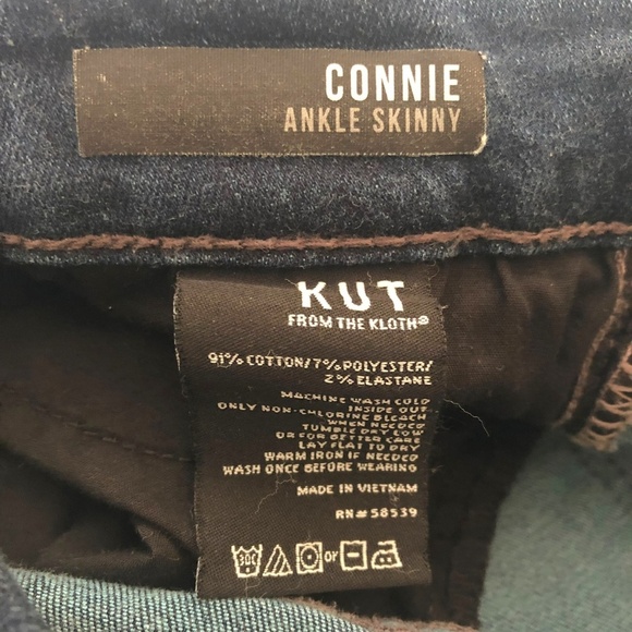Kut from the Kloth Connie Ankle Skinny Jeans Size 18 Blue - Picture 12 of 13